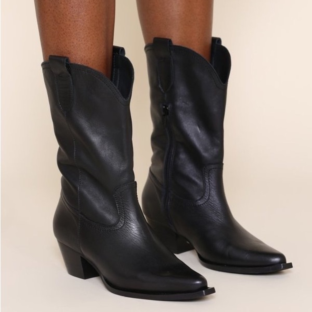 Intentionally Blank James Western Boot - Black Si… - image 1